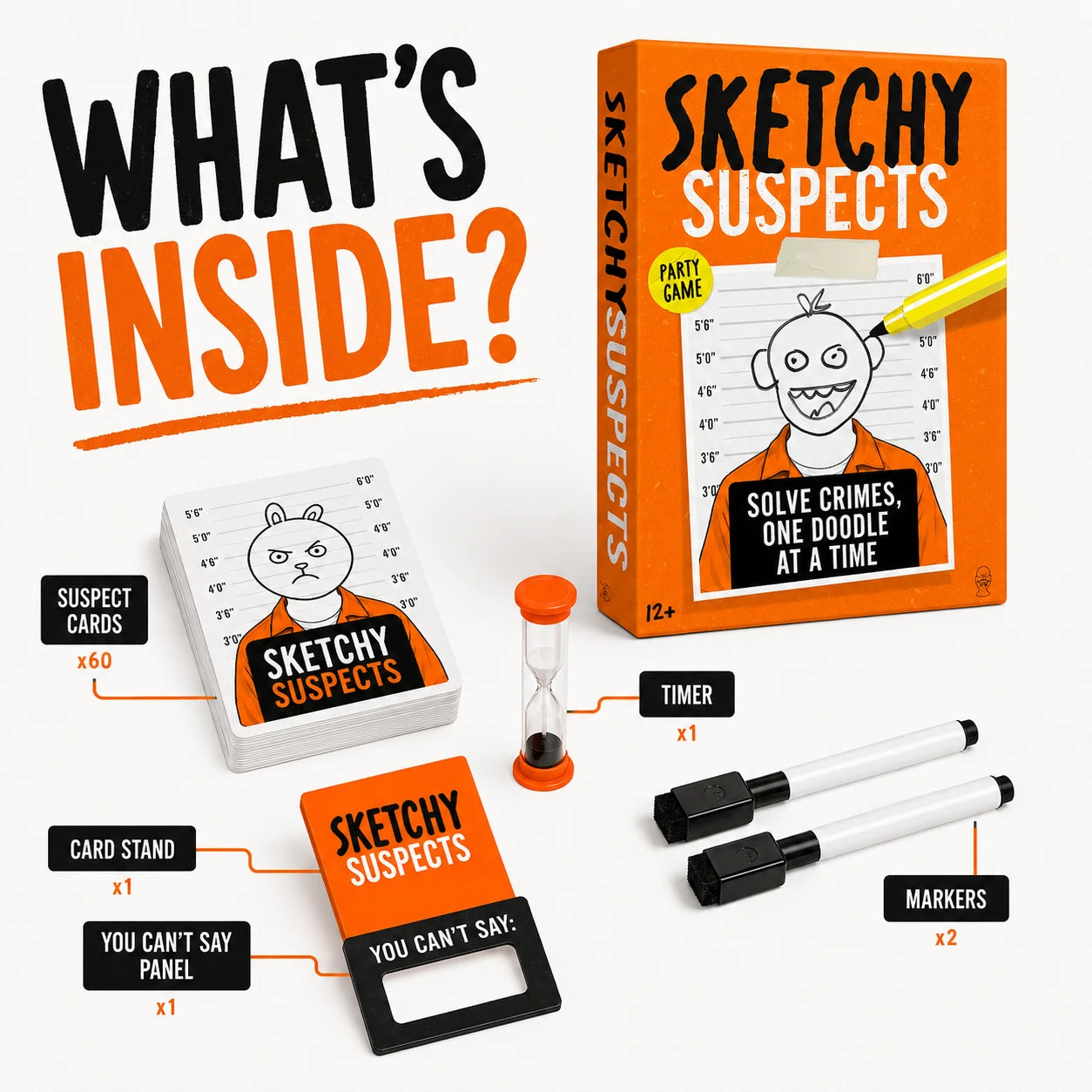 Sketchy Suspects Party Game