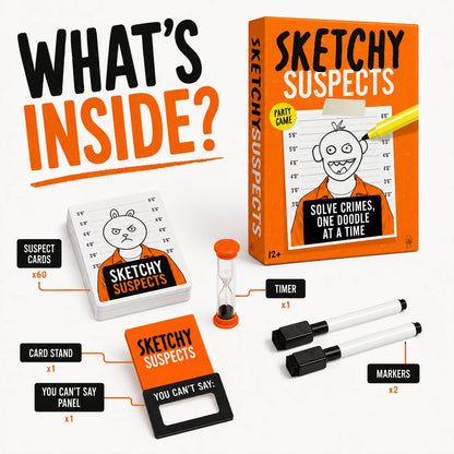 Sketchy Suspects Party Game