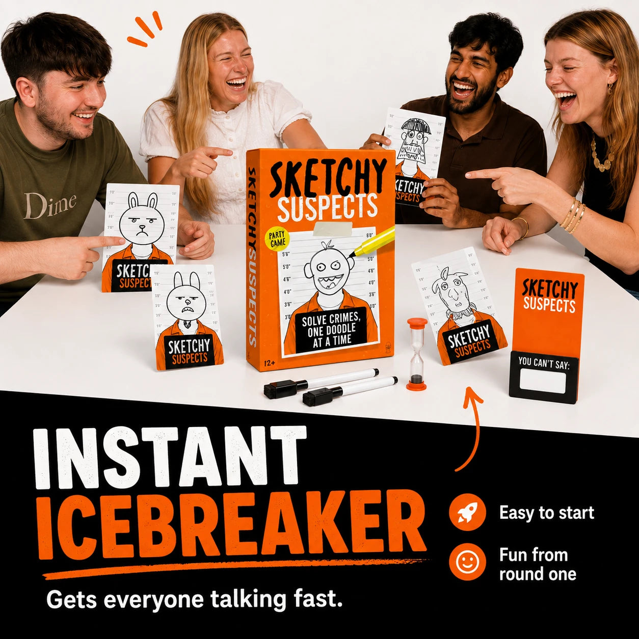 Sketchy Suspects Party Game