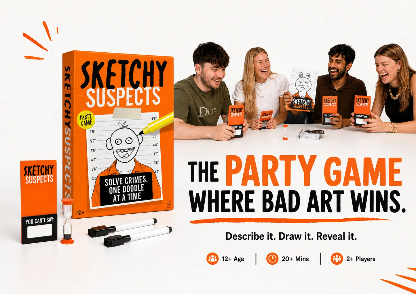 Sketchy Suspects Party Game