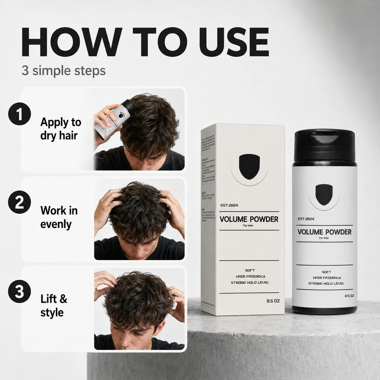 Hair Volumizing Styling Powder | Instant Root Lift & Matte Texture
