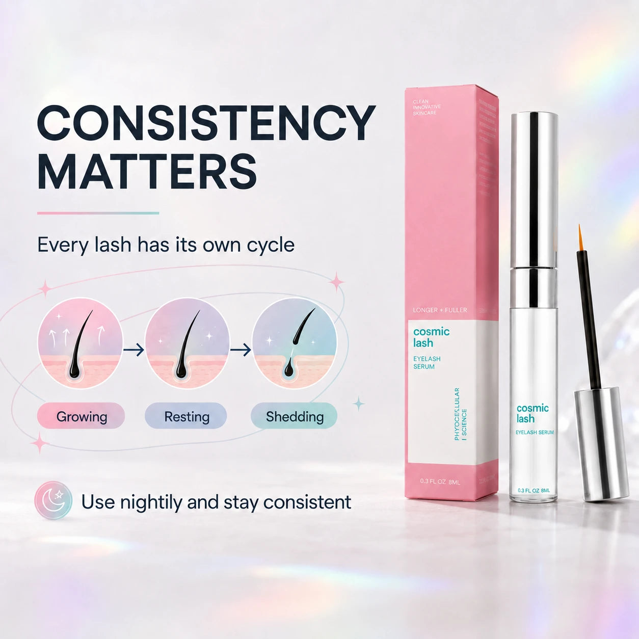 Gentle Lash Growth Serum (8mL XL) | Prostaglandin-Free Formula