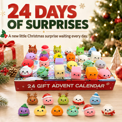 24-Day Christmas Squishy Toy Advent Calendar Countdown Box