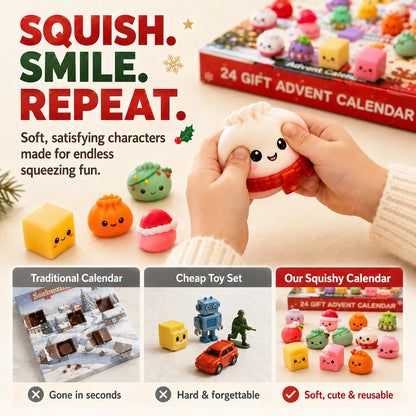 24-Day Christmas Squishy Toy Advent Calendar Countdown Box