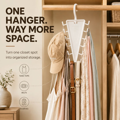 Vertical Closet Organizer Hanger for Accessories