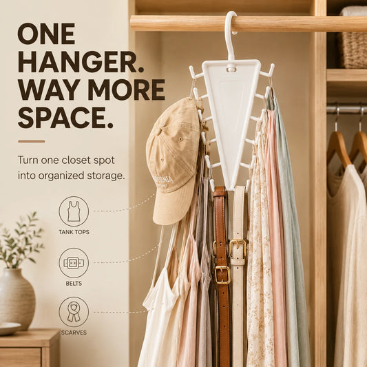 Vertical Closet Organizer Hanger for Accessories