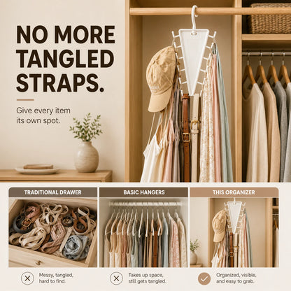 Vertical Closet Organizer Hanger for Accessories