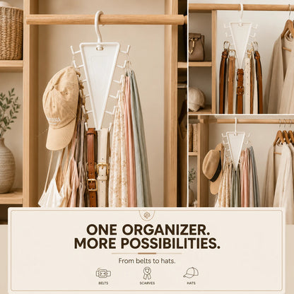 Vertical Closet Organizer Hanger for Accessories