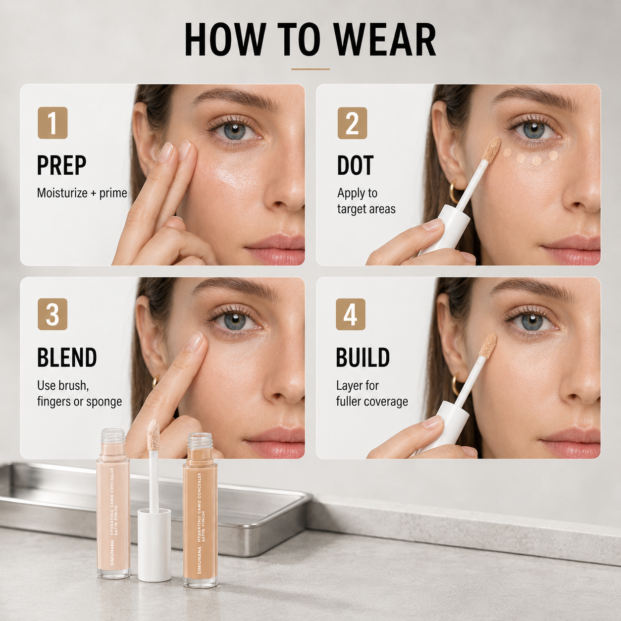Hydrating Full Coverage Concealer – Satin Finish