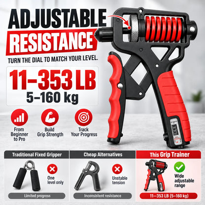 Adjustable Digital Hand Grip Strengthener | 5–160kg