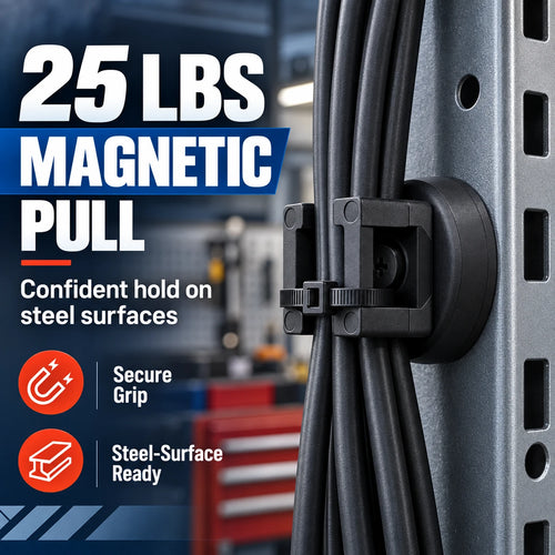 25 LBS Magnetic Cable Mounts for Steel Cable Routing