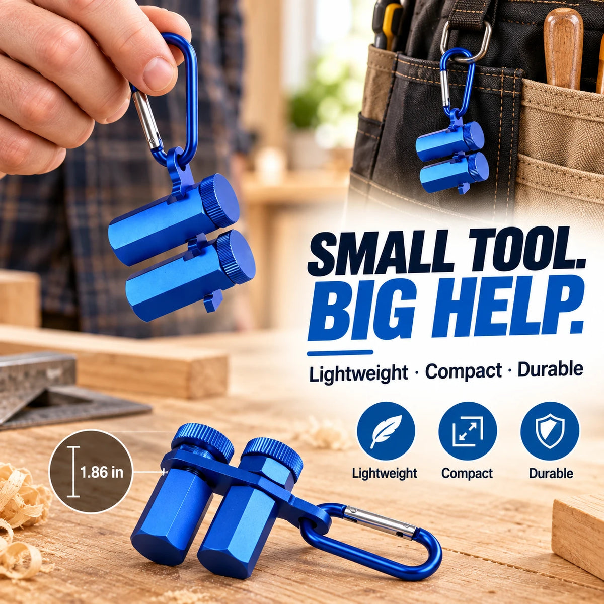 Adjustable Woodworking Ruler Clamp for Layout & Marking
