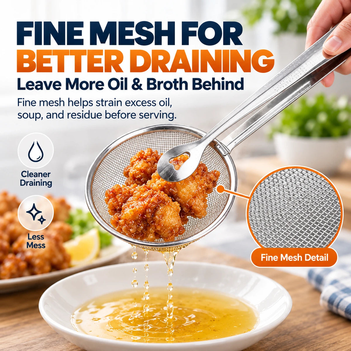 Grip. Drain. Serve. With One Tool.