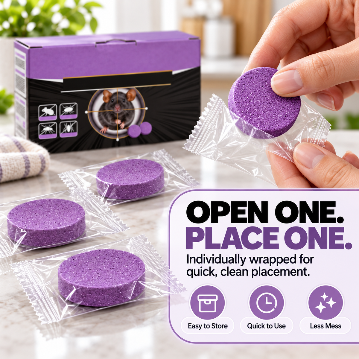 Indoor Pest Repellent Pucks – 12 Individually Wrapped
