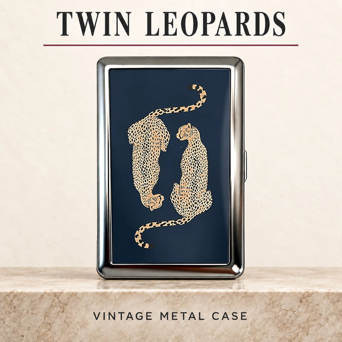 Vintage Metal Pocket Card & Essentials Organizer Case
