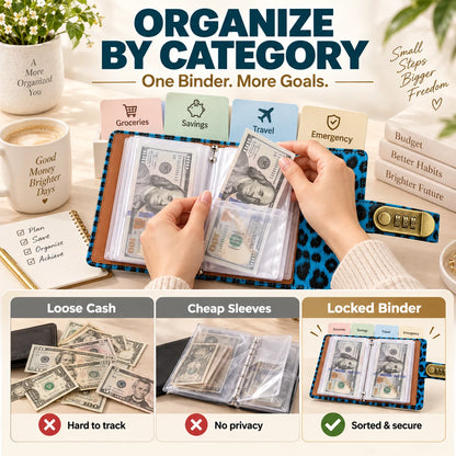Combination Lock Cash Binder – A6 Budget Organizer