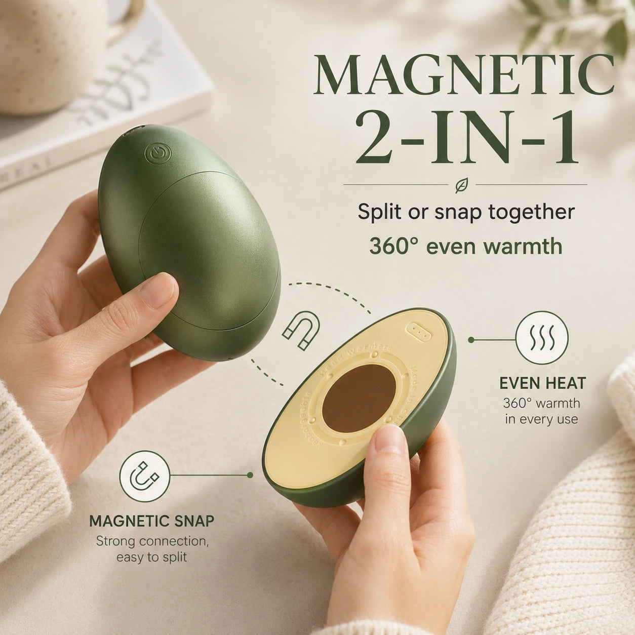 Rechargeable Magnetic Hand Warmer & Emergency Charger
