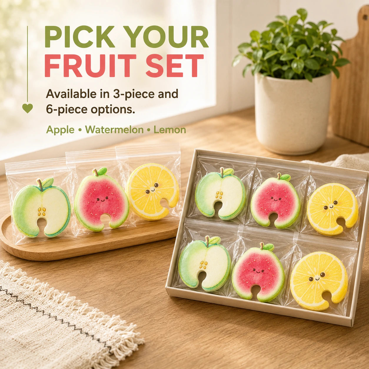 Cute Fruit Wood Pulp Cotton Kitchen Dish Sponge