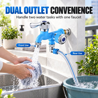 Dual Outlet Faucet with Independent Controls | 4 Colors