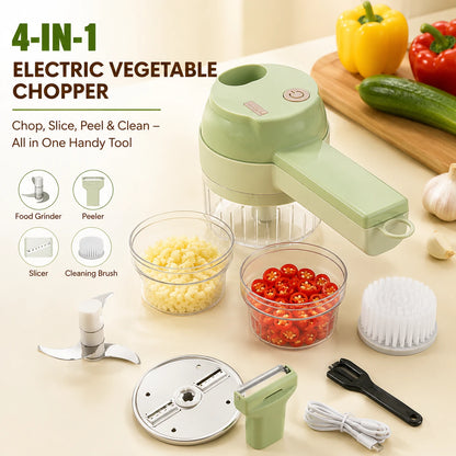 4-in-1 Electric Vegetable Chopper & Slicer | USB-C