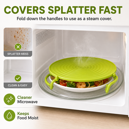 Foldable Microwave Plate Rack & Splatter Cover