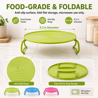 Foldable Microwave Plate Rack & Splatter Cover