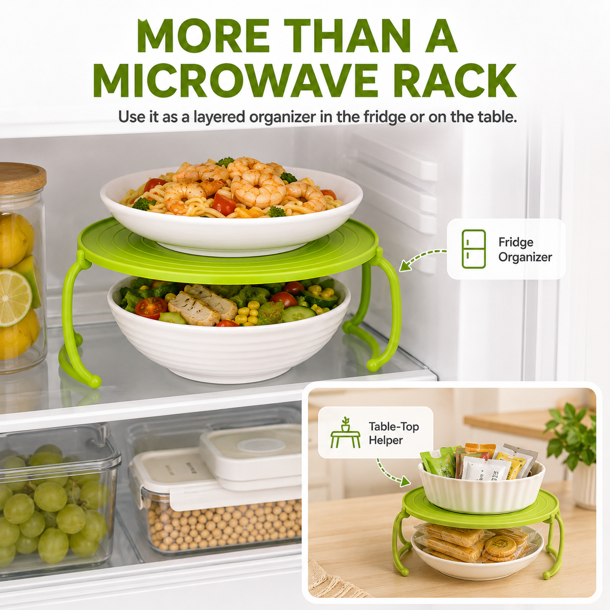 Foldable Microwave Plate Rack & Splatter Cover