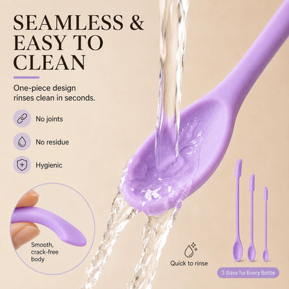 3-Piece Silicone Jar Spatula Set for Bottles & Jars