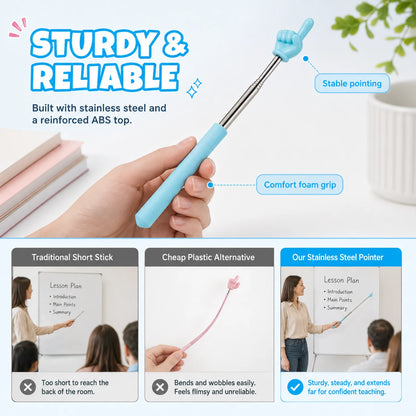 6-Piece Telescopic Finger Pointer Stick Set for Teachers