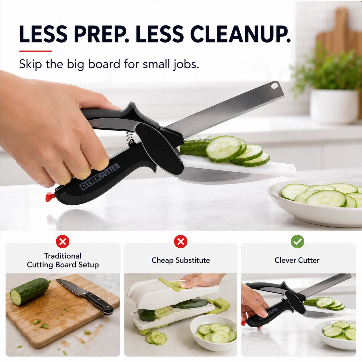 Clever Cutter 2-in-1 Knife & Food Chopper