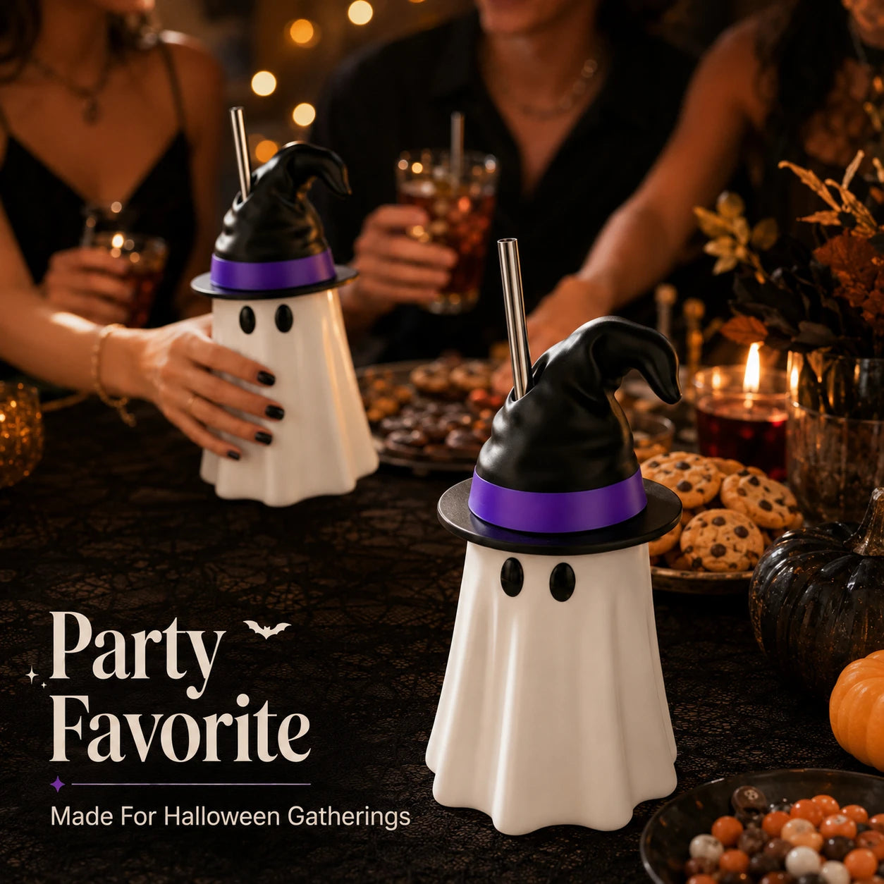 Halloween Ghost Can Cover | Reusable Spooky Drink Holder