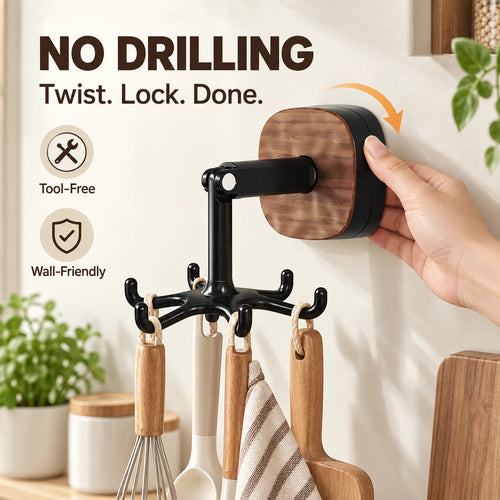 Rotating Hanging Organizer – Drill-Free Multi-Room Storage