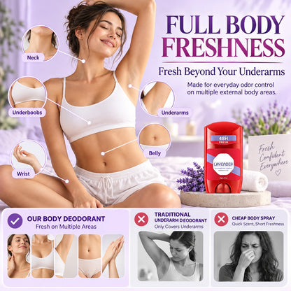 Lavender Deodorant Stick | Aluminum-Free Full Body Freshness