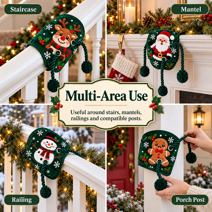 🔥 Elevate Your Holiday Decor in Seconds! Cute Twistable Christmas Wreath & Banister Ties 🎁
