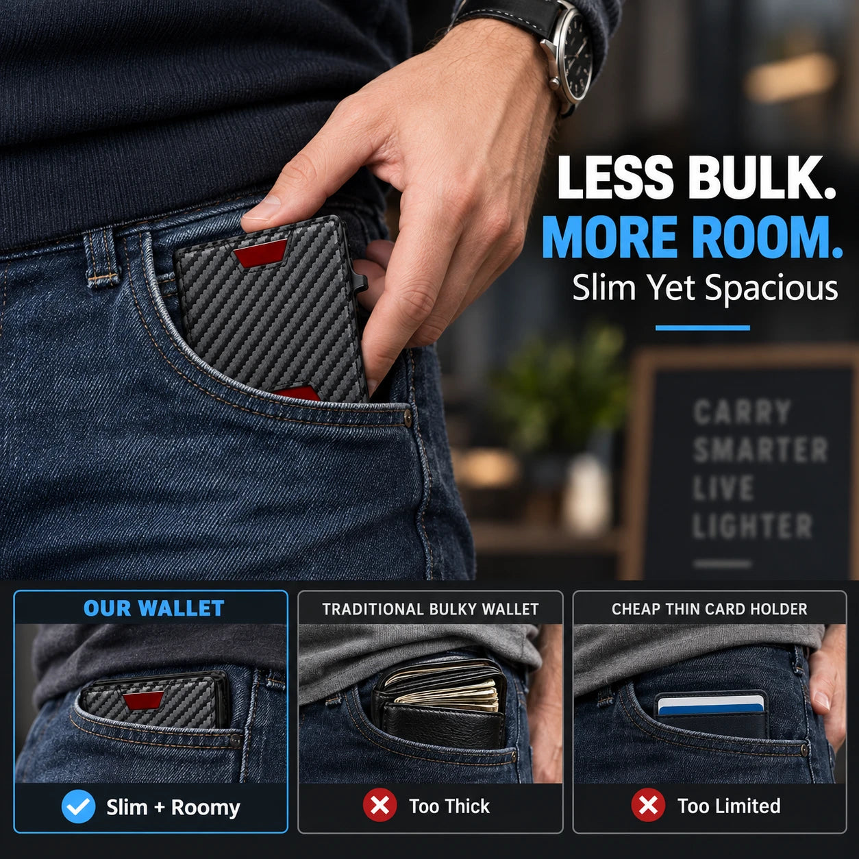 RFID Pop-Up Wallet for Men | Slim Quick-Access Wallet
