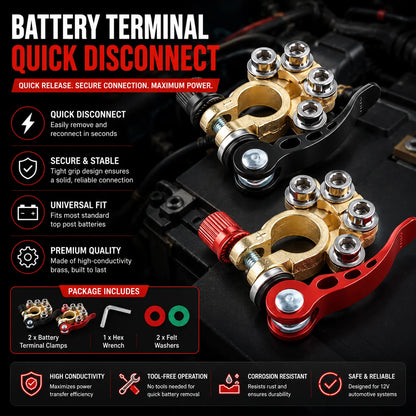 4-Post Quick Release Battery Clamps