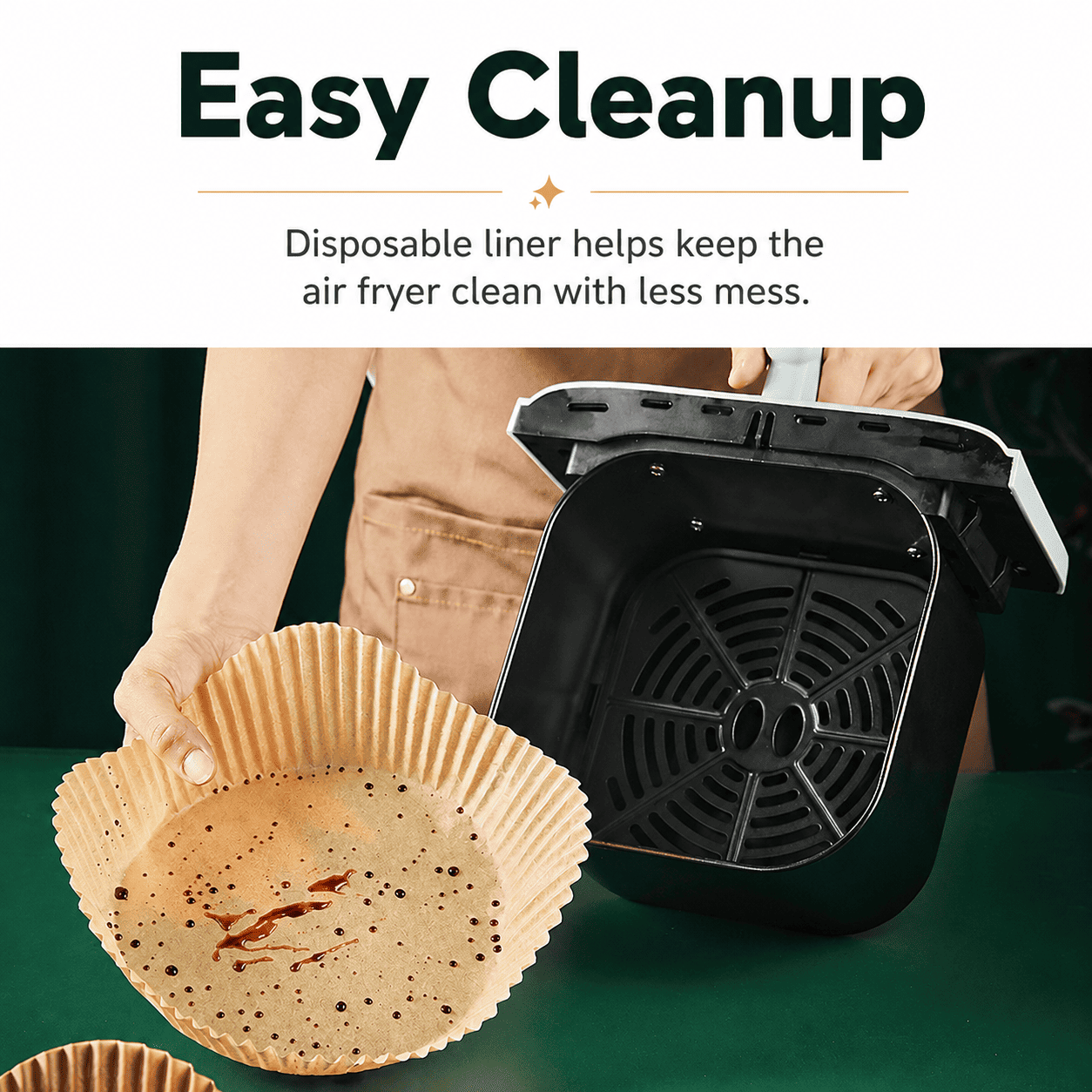 🍟 Air Fryer Paper Liners – Clean Cooking Made Easy ✨