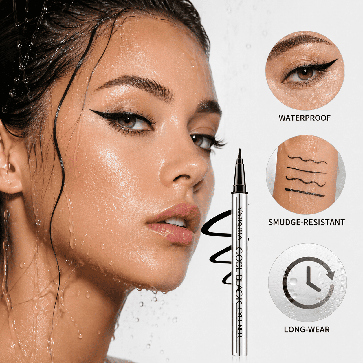 ✨ Long-Lasting Waterproof Eyeliner 🖤