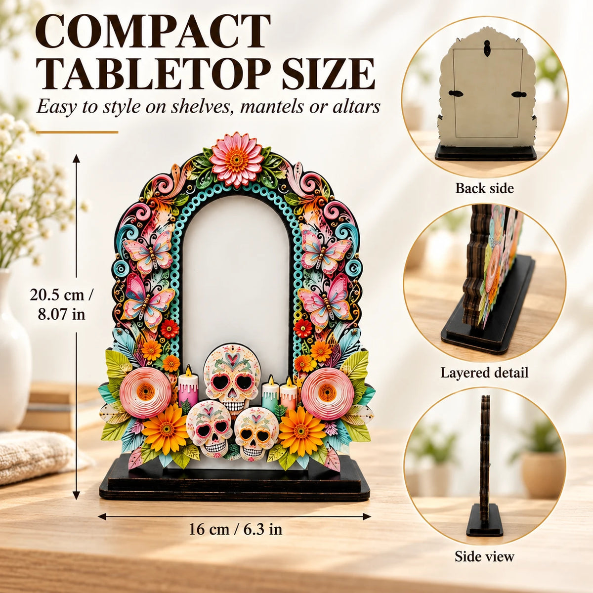 Día de los Muertos Memorial Photo Frame | Ofrenda Display
