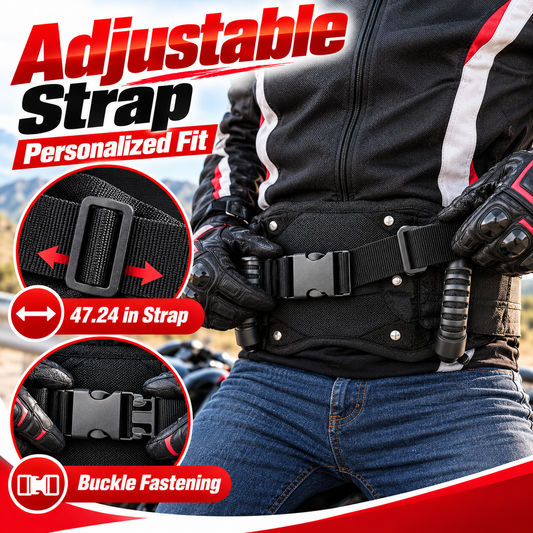 🏍️Motorcycle Passenger Grab Handle Belt – Adjustable Dual Grip Handles for Comfortable Riding💨