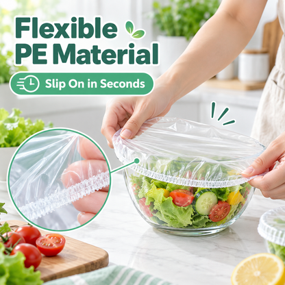 🥗✨ Stretchable PE Food Covers | One Stretch Fits More Bowls 🍓🥣