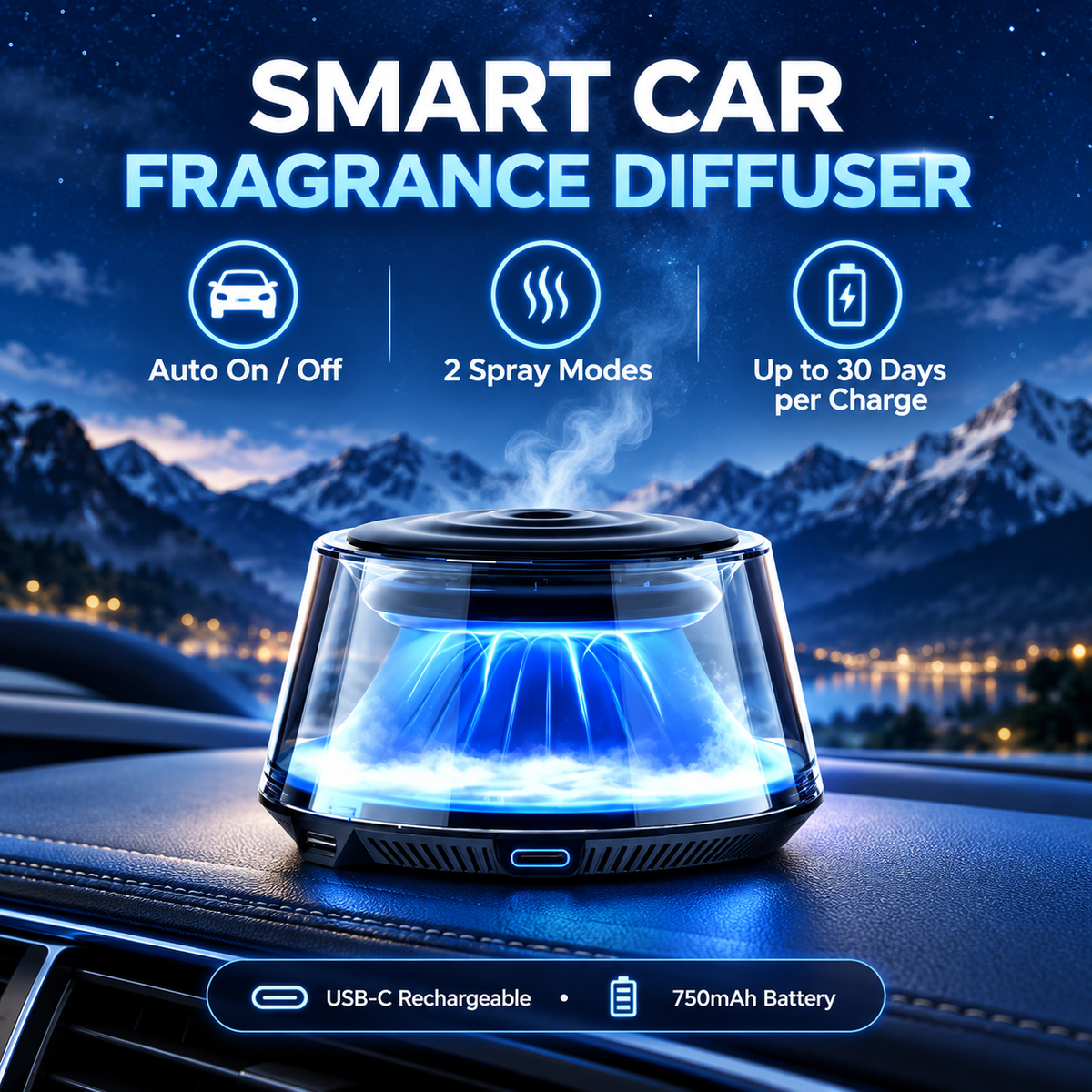 Advanced automatic car fragrance diffuser