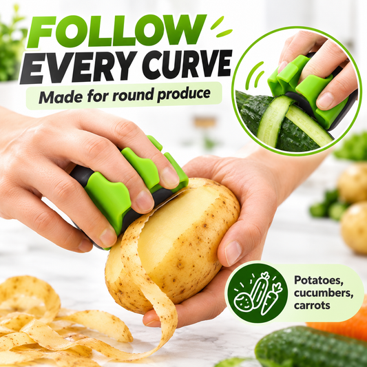 🥔2-Piece Handheld Vegetable Peeler Set – Features Rubber Finger Grips for Comfortable Handling