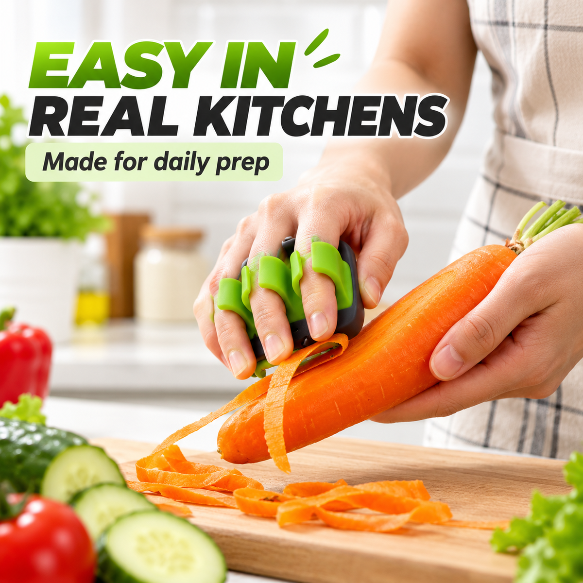 🥔2-Piece Handheld Vegetable Peeler Set – Features Rubber Finger Grips for Comfortable Handling