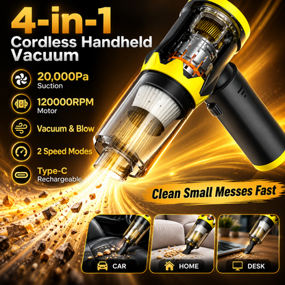 4-in-1 Cordless Handheld Vacuum