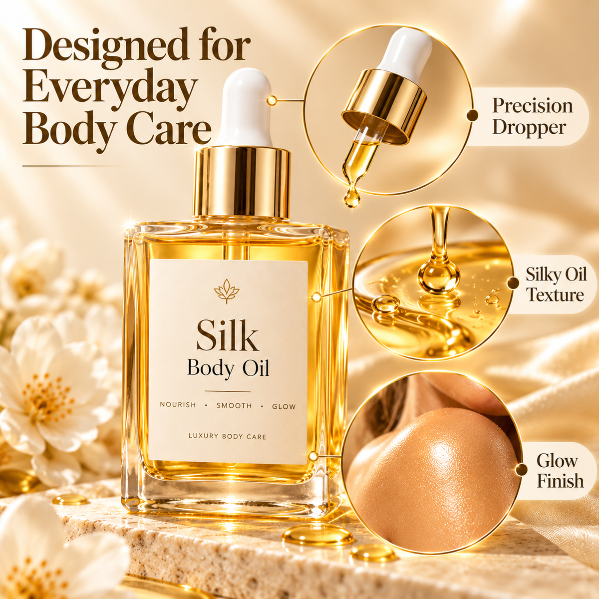 Luxury Scented Body Oil – Firming & Deep Hydration