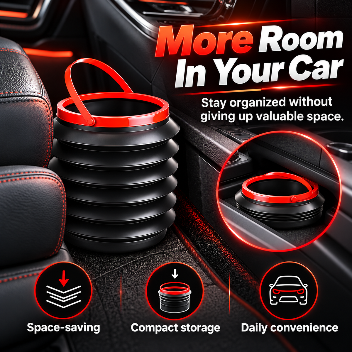 Foldable Car Trash Can
