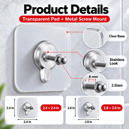 Clear Self-Adhesive Screw Mounting Pads（20Pcs）