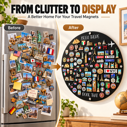 🌍✈️ Travel Magnet Board – Turn Your Travel Memories Into Beautiful Wall Art 🏡❤️