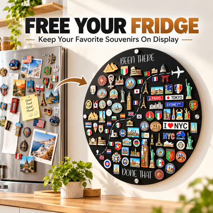 🌍✈️ Travel Magnet Board – Turn Your Travel Memories Into Beautiful Wall Art 🏡❤️